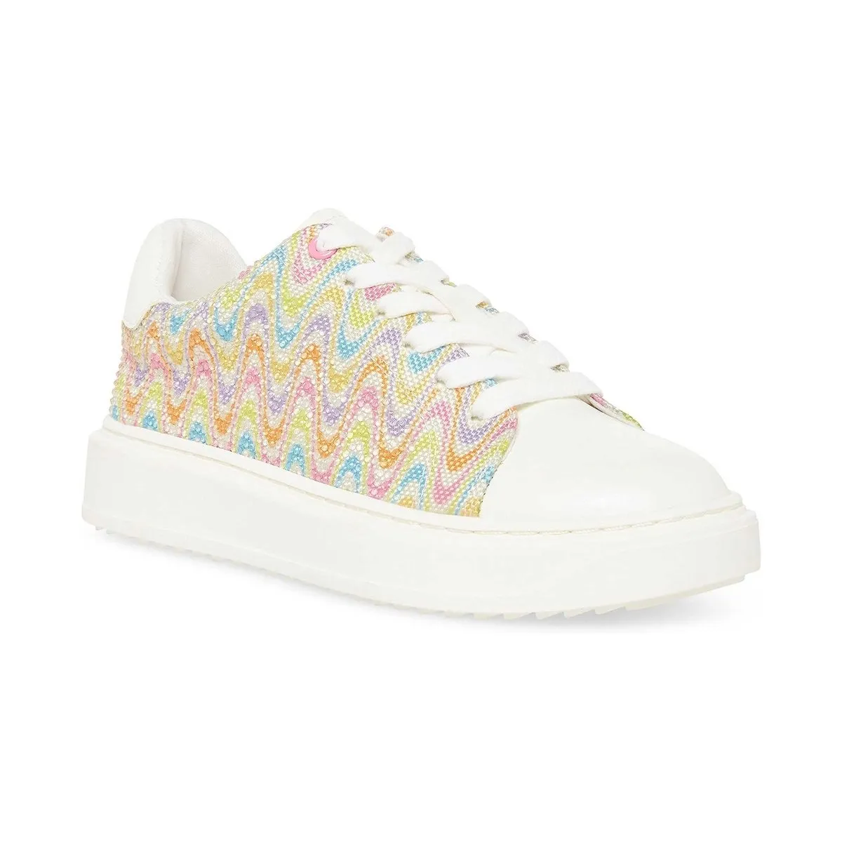 Steve Madden Girl's Charly Woven White/Multi