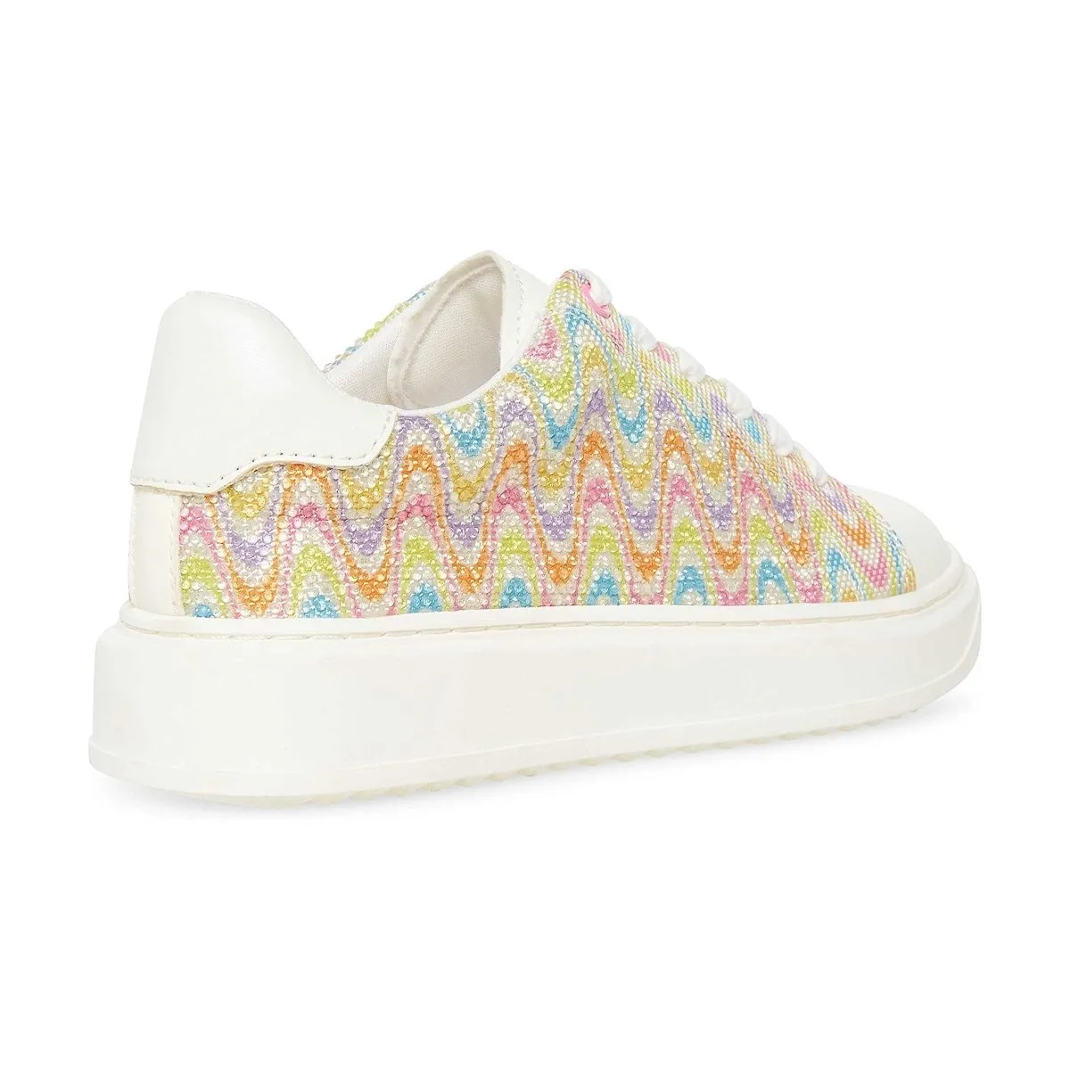 Steve Madden Girl's Charly Woven White/Multi