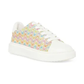 Steve Madden Girl's Charly Woven White/Multi