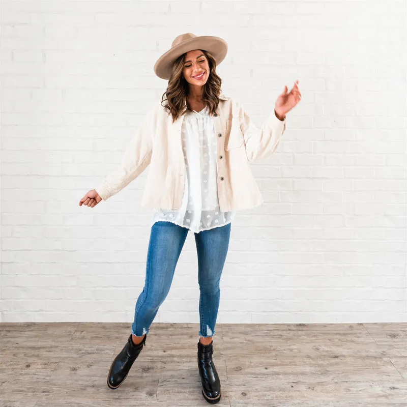 The Dottie Top: Ivory