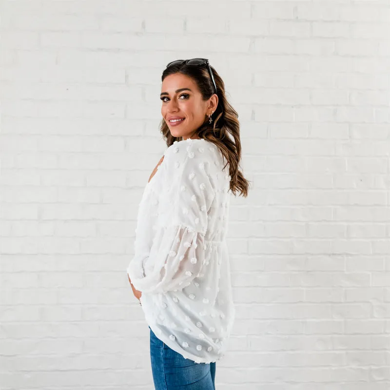 The Dottie Top: Ivory