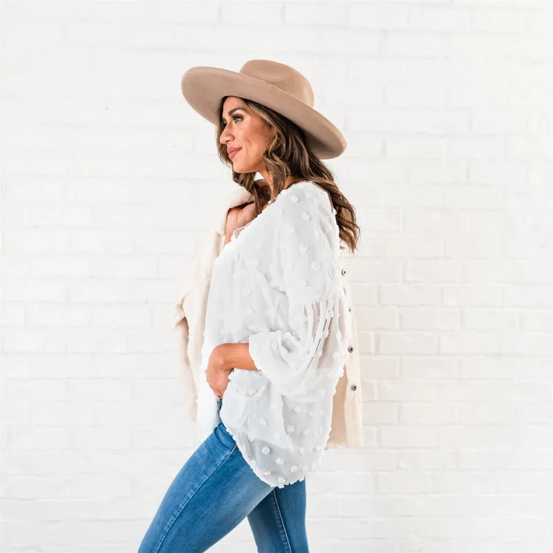 The Dottie Top: Ivory