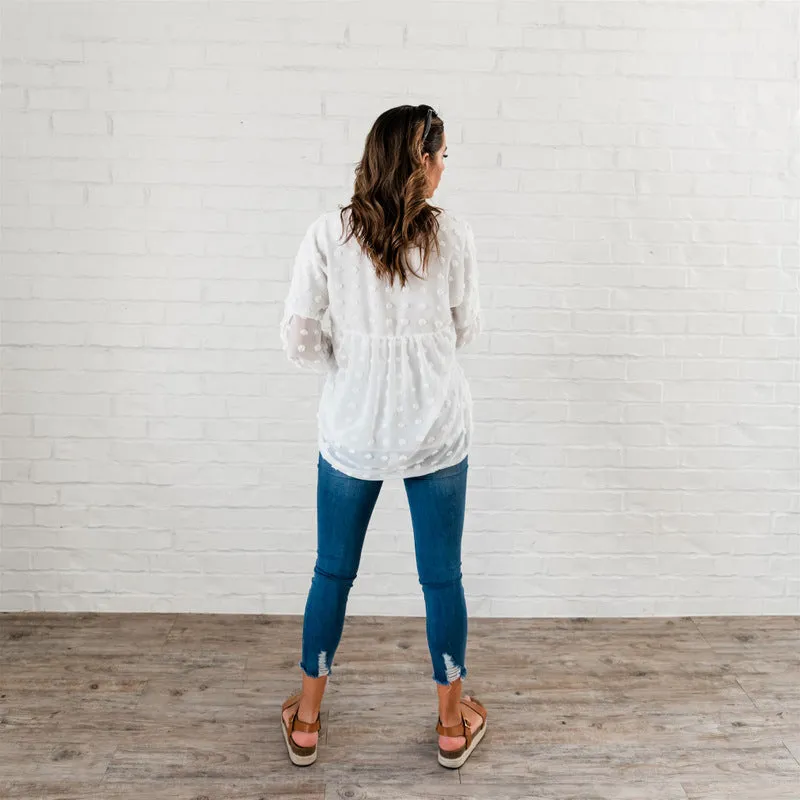 The Dottie Top: Ivory