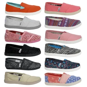 Toms Espadrilles Classic Slip On Textile Youth Boys Girls Shoes