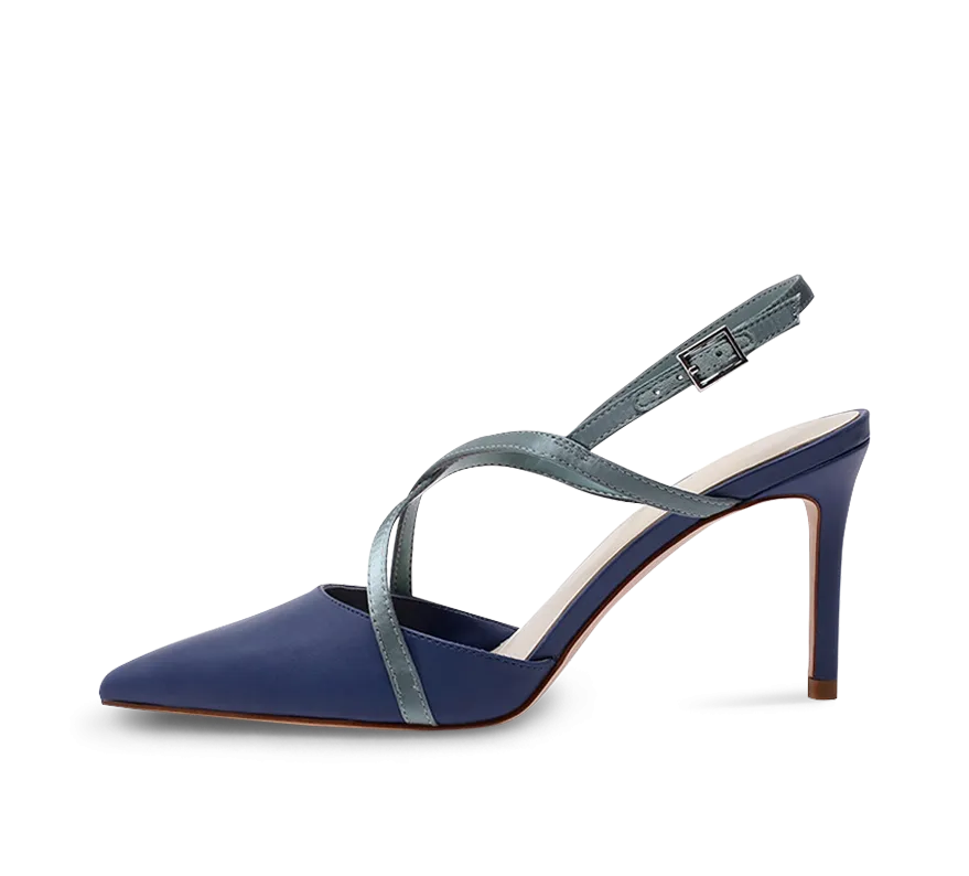 Two Tone High Heel Slingbacks