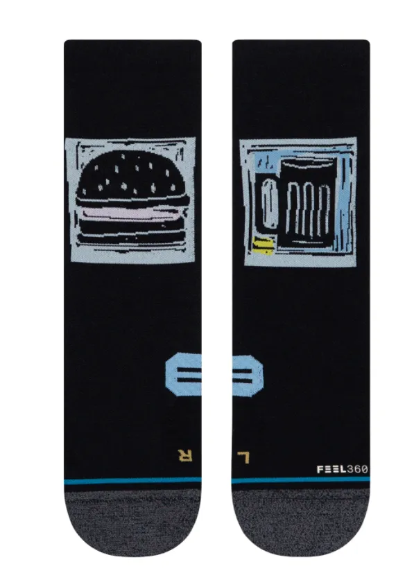 W Stance Run: 'Lauren Fleshman Burgers & Beers' Crew Sock