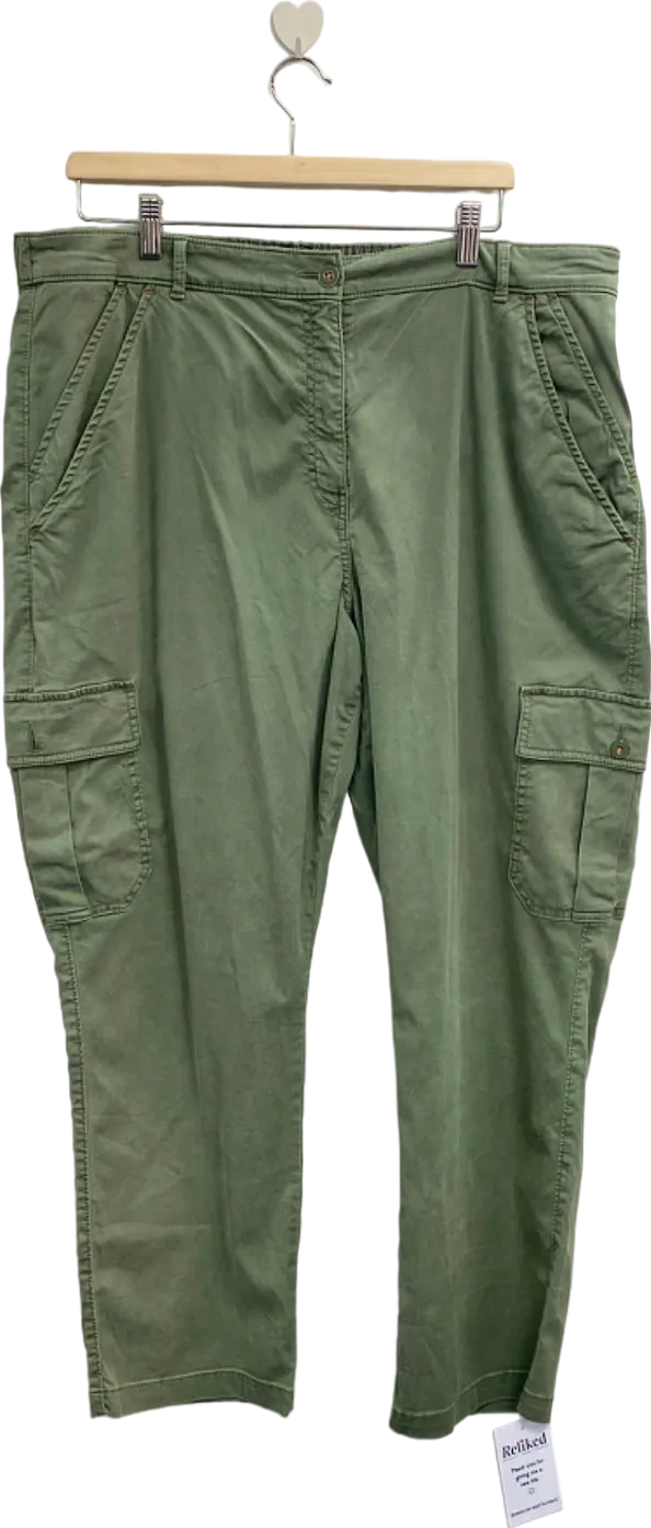 White Stuff Mid Green Cargo Trousers UK 20