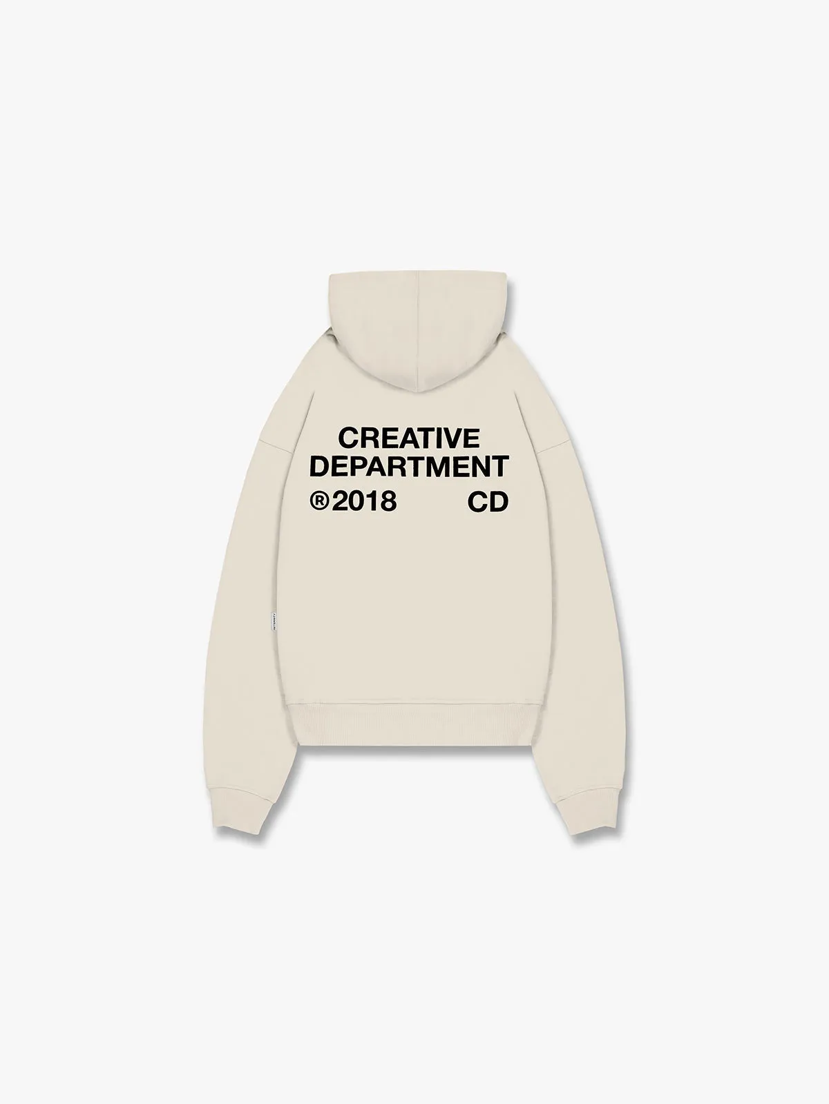 ZIP HOODIE CREATIVE DEPT - CREAM