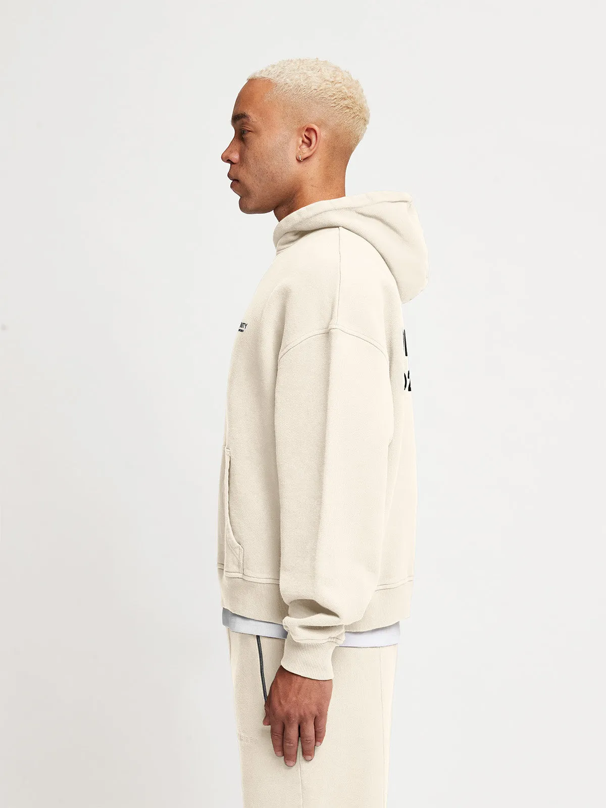 ZIP HOODIE CREATIVE DEPT - CREAM